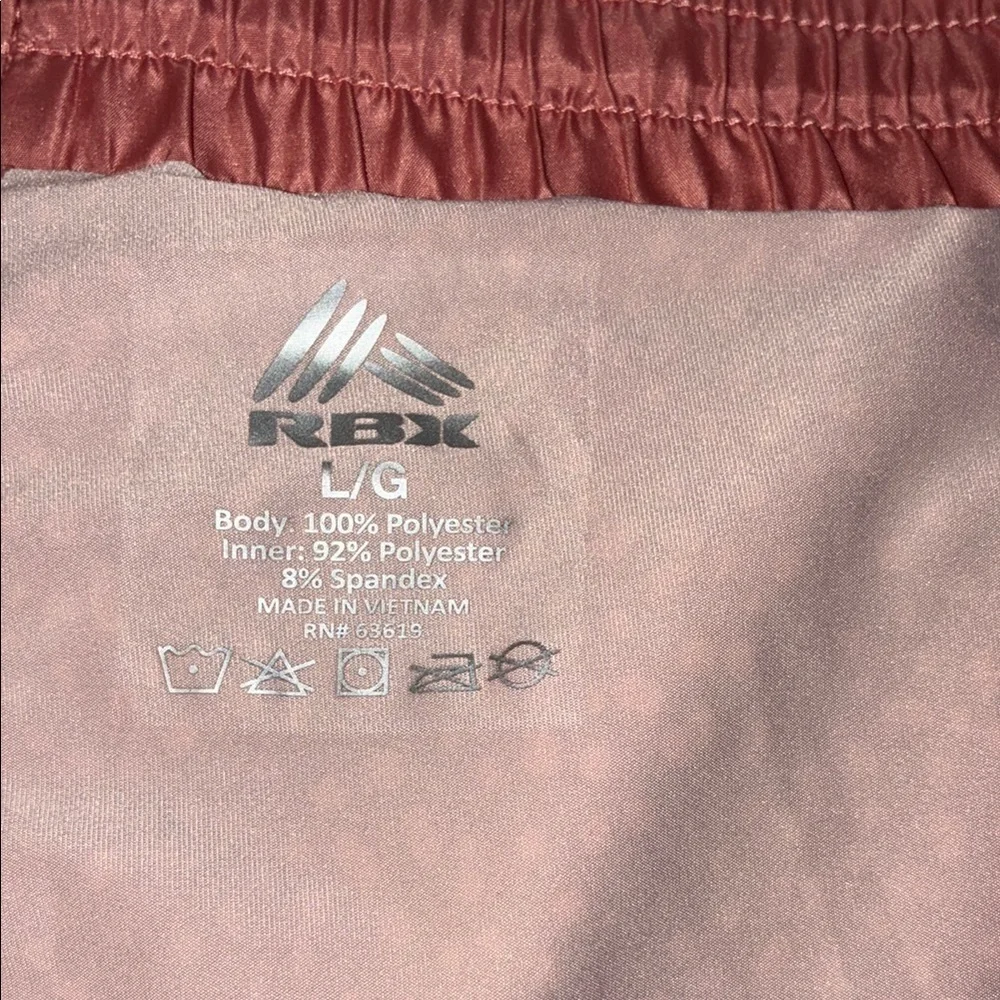 RBX Peach Athletic Shorts with Elastic Waistband and Lightweight Fabric NWOT
